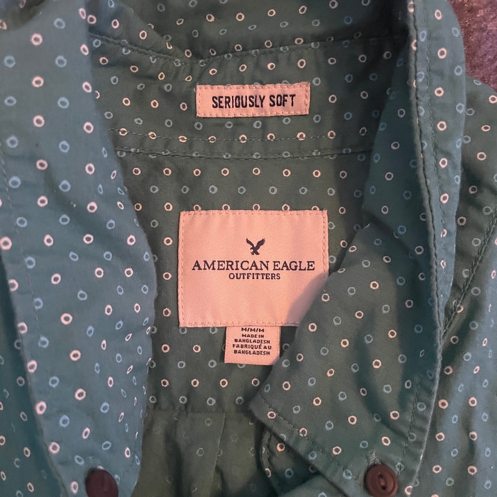 Light blue American eagle short sleeve button down